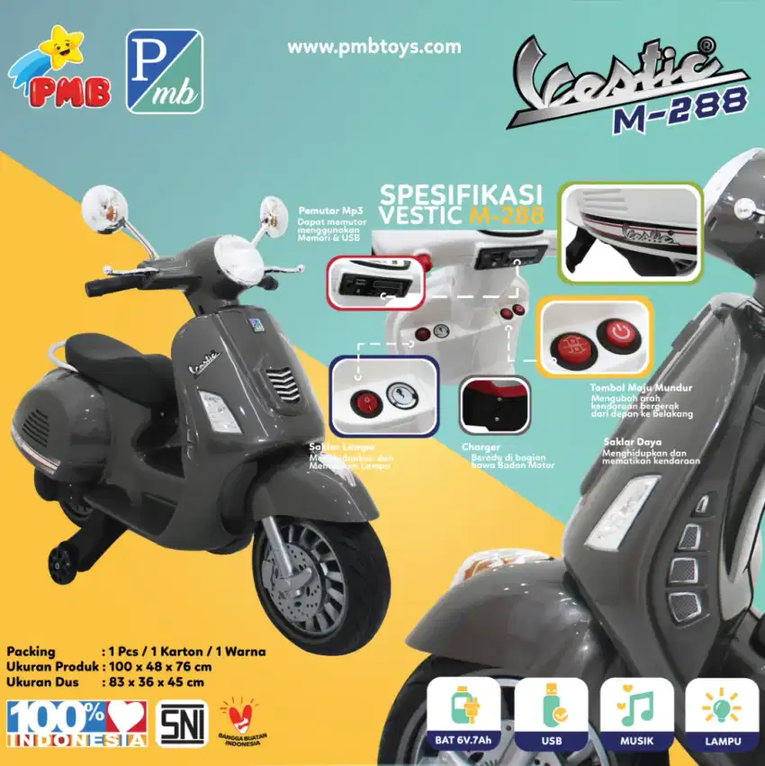 Mainan Motor Aki Vestic PMB M288