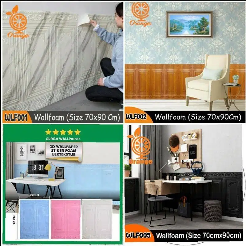 TDK ADA YANG JUAL SEMEDAN! Wall Sticker 3D Foam Mould Marmer Kayu Jati