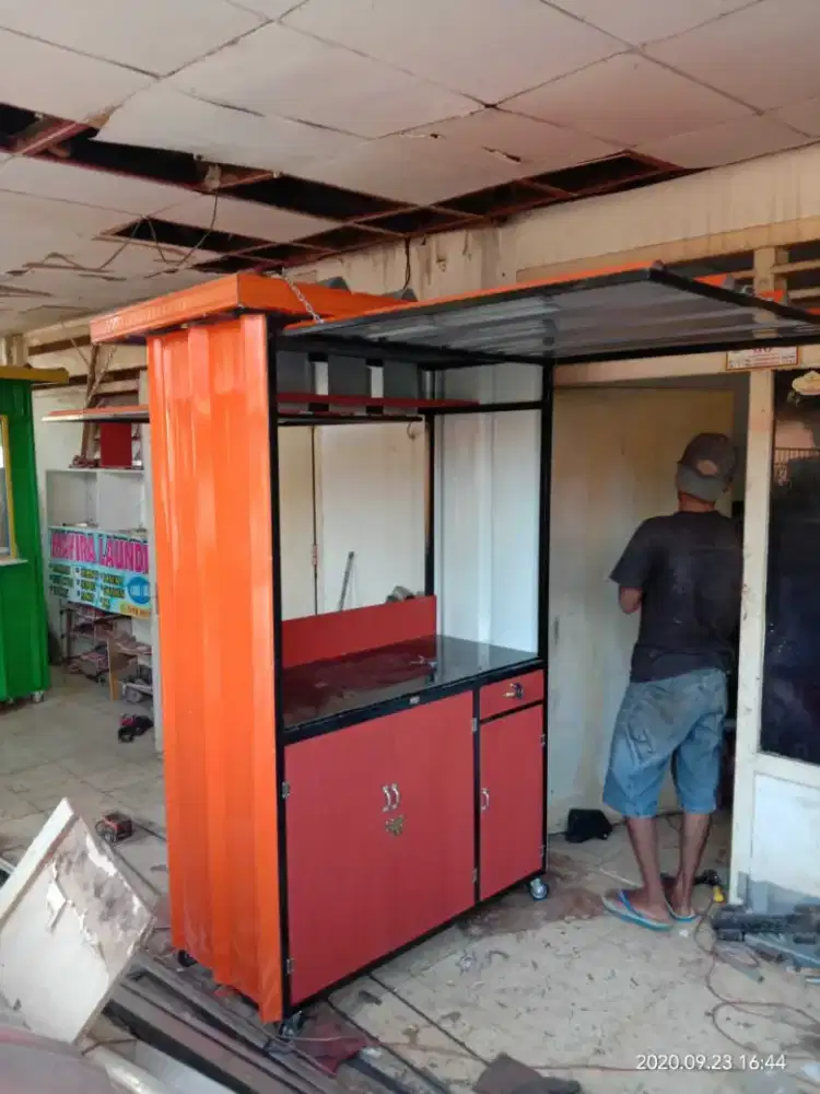 Gerobak dagang booth kontainer rombong warung