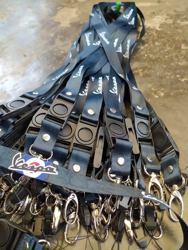 Souvenir Tali Lanyard Tali ID Card Gantungan Kunci Sablon Print Custom