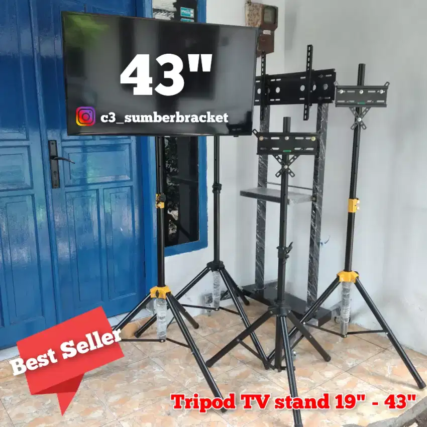 Tripod tv portabel 19-43 inch C.O.D Pulau Jawa