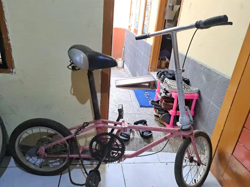 Sepeda dahon dabike langka jarang ad murah meriah jual cepat BU banget