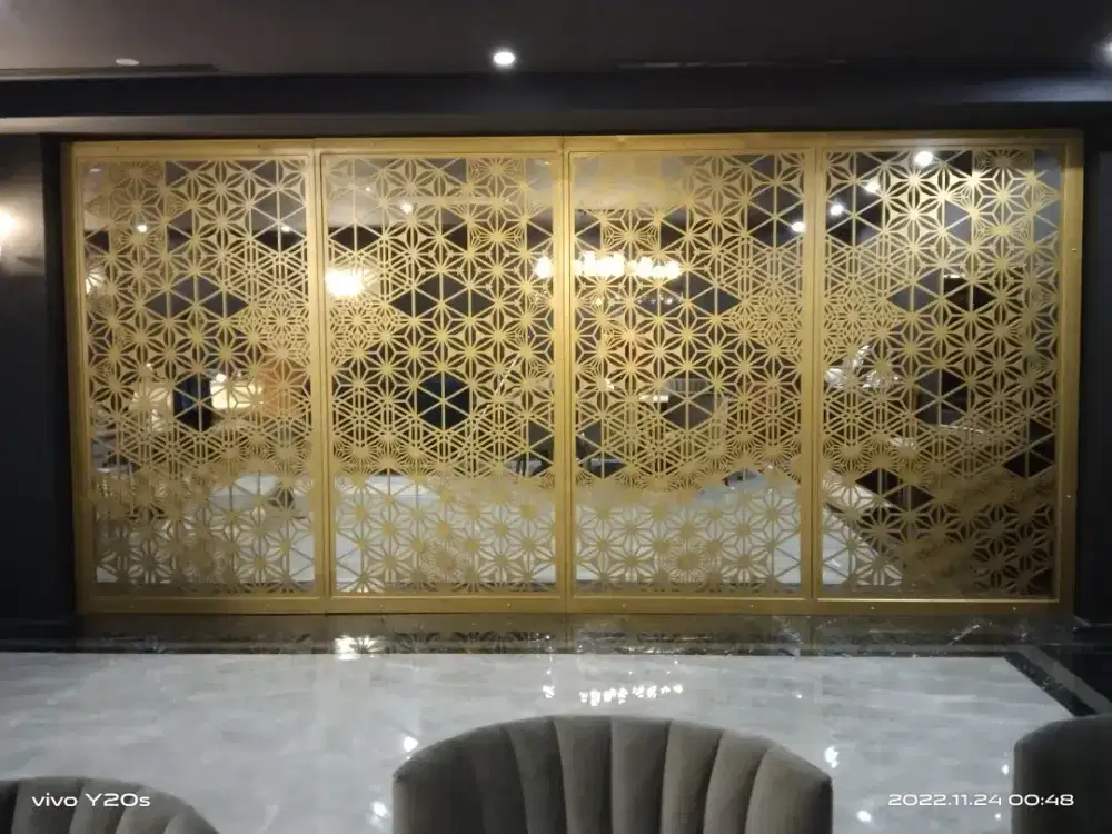 Best Seller: Partisi Dinding Panel ornamen laser cutting metal