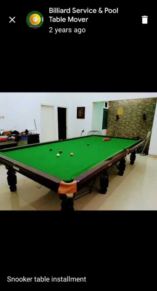 Servis Meja Billiard / Biliar / Bilyar