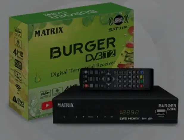 STB Matrix burger Set Top Box Tv digital