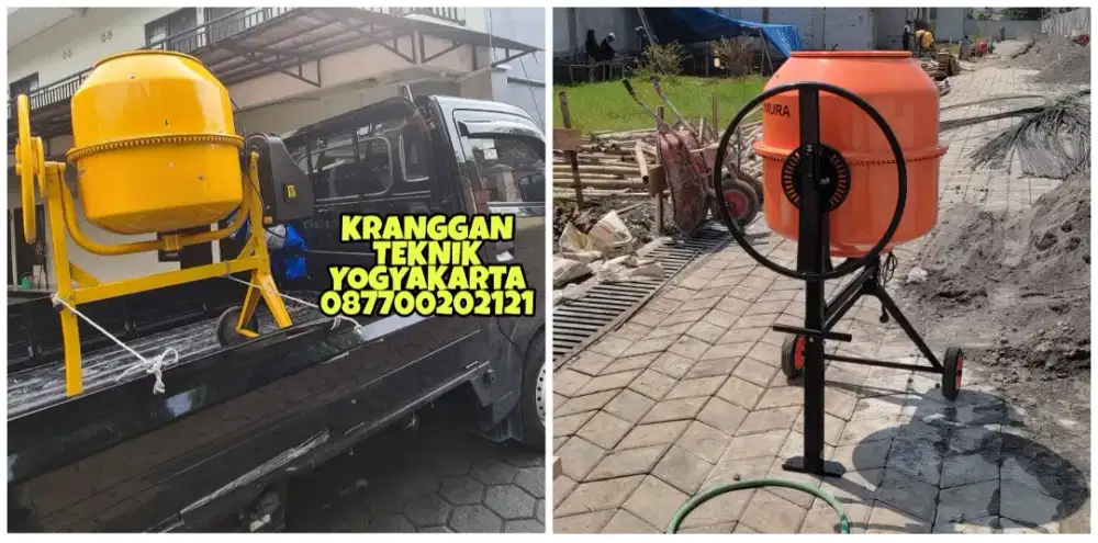 (KRANGGAN TEKNIK)molen listrik utk semen 200 liter concrete mixer cor