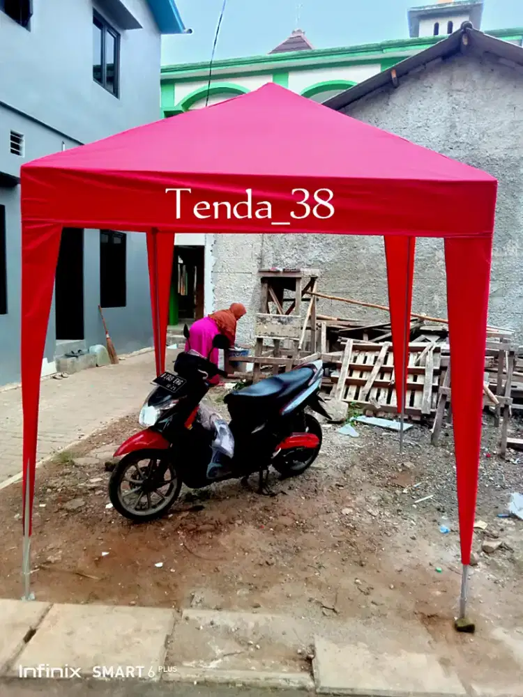 Ready ya tenda stand piramid knockdown,siap antar JABODETABEK.