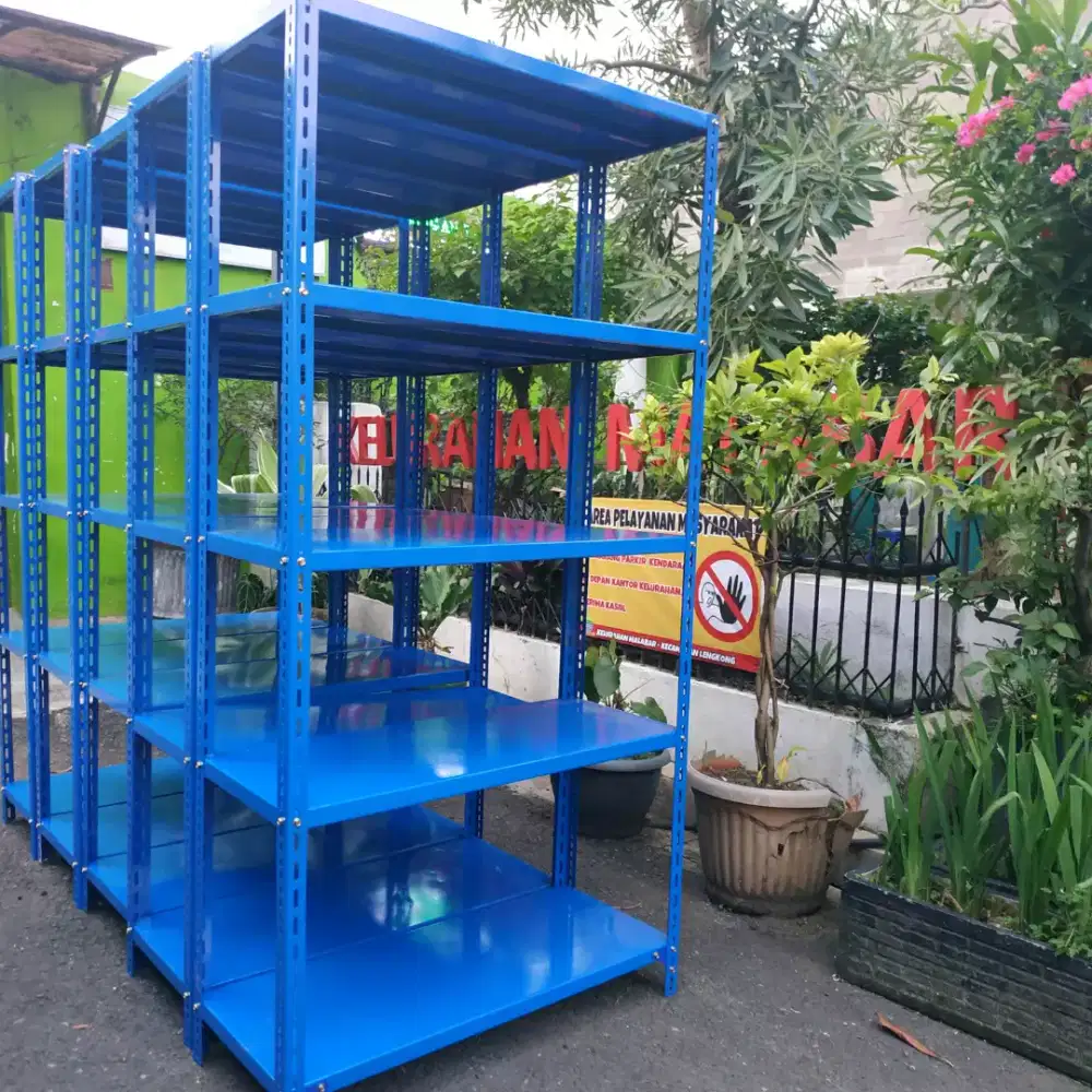 Rak besi siku lubang / rak gudang / rak susun / rak besi serbaguna