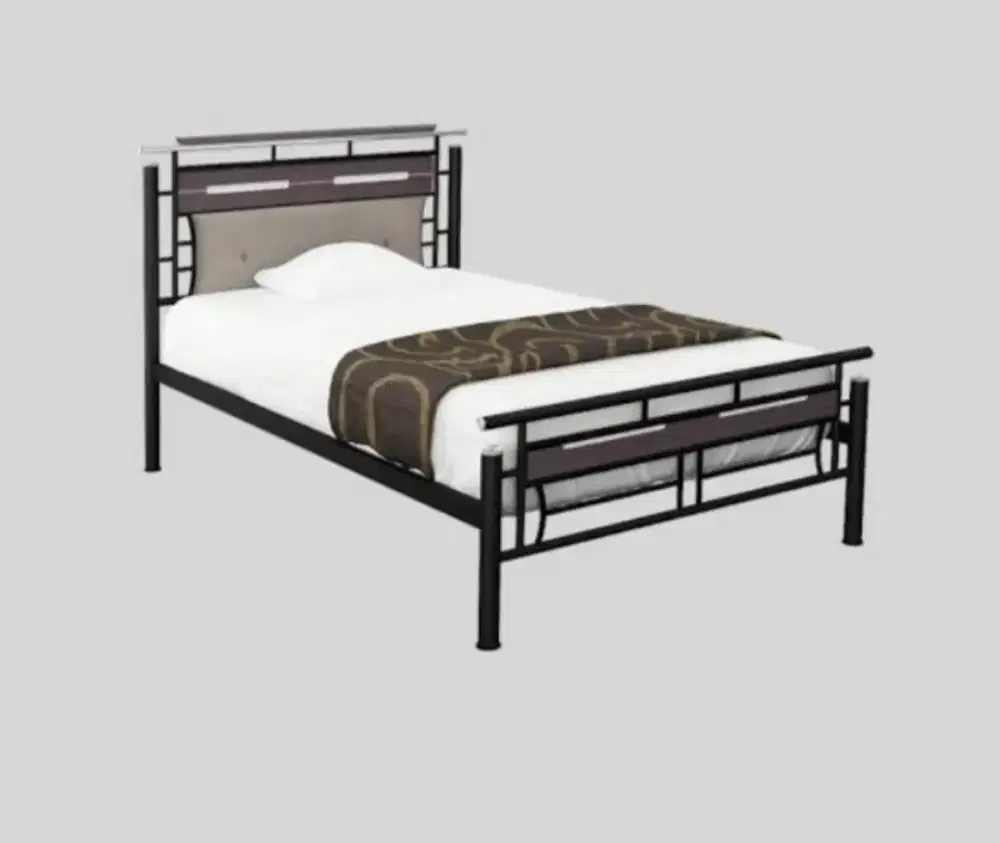 ranjang besi minimalis uk 120 stno