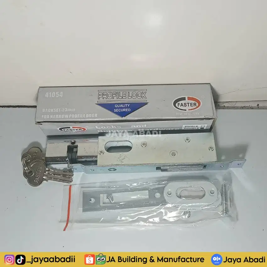 KUNCI PINTU SWING SILVER 23mm FASTER