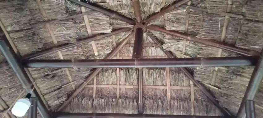 Gazebo Saung Bambu Hitam AlangAlang Super