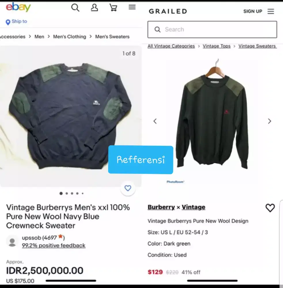 auth knit burberry pure wool like New