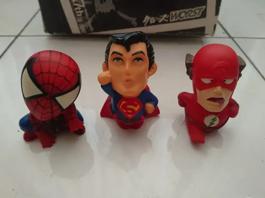 figure chuby superman flash spiderman