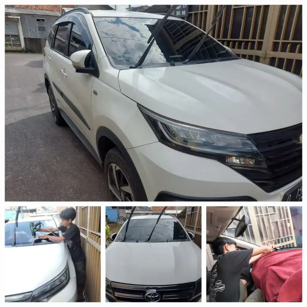 kaca film mobil dan gedung panggilan