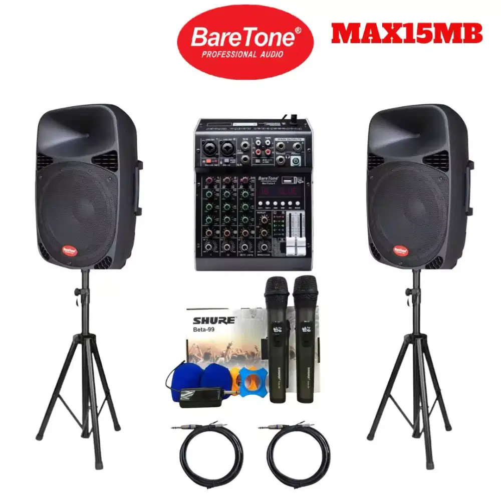 Paket Sound System Outdoor Live Music Baretone MAX15MB 15inch Original