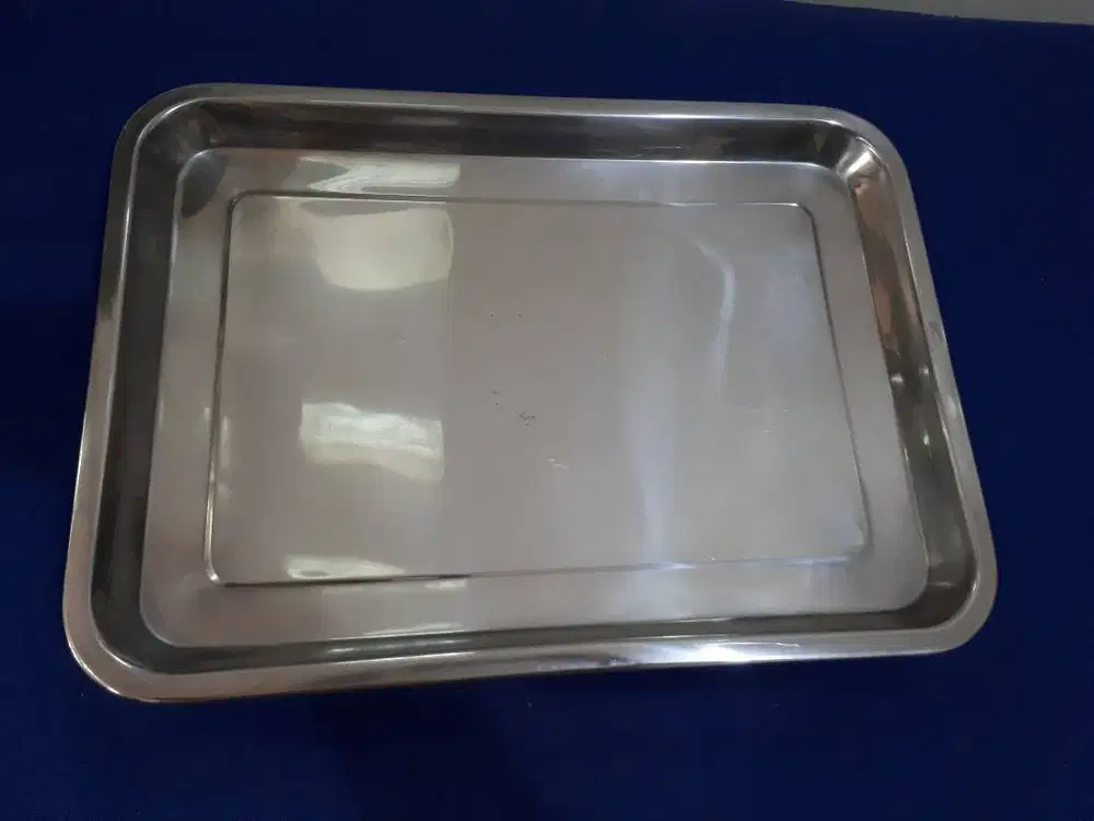 Stainless Steel Rectangular Serving Tray (P-171) 1pc Nampan Saji Murah