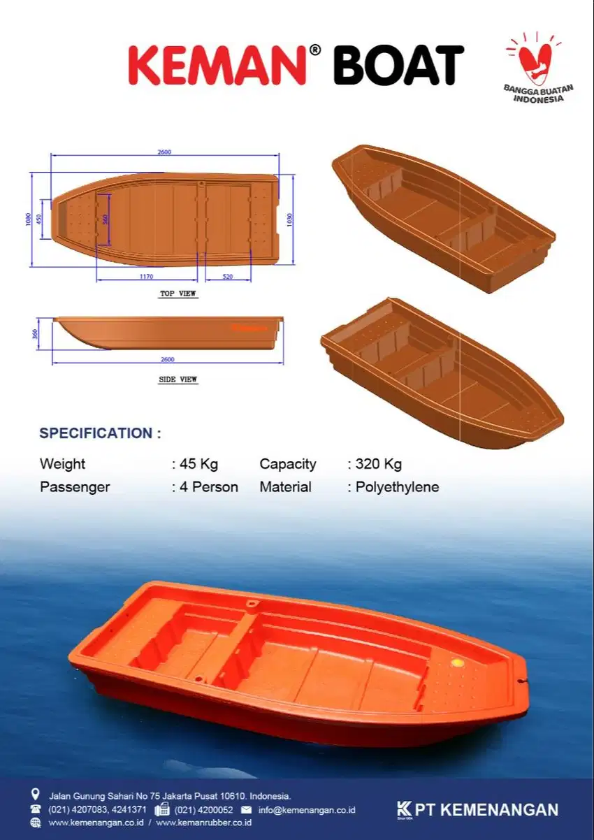 Perahu / Kapal Sekoci Merk Keman Boat