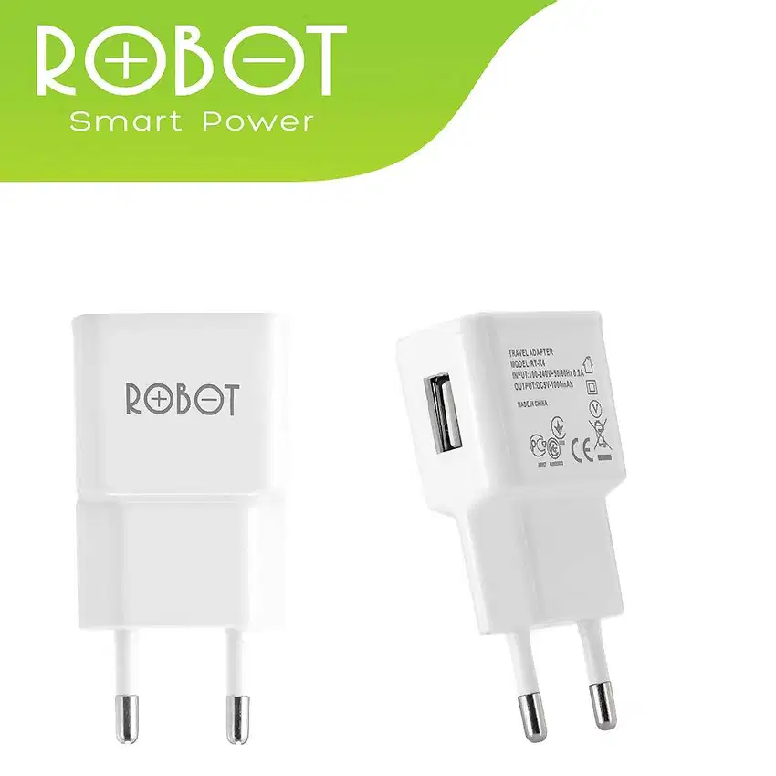 Charger Adapter Robot RT-K4 Adaptor Cas 1A Kepala Batok Casan Putih