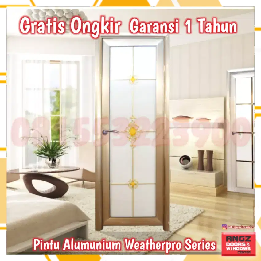 Fullset Pintu Angzdoor Aluminium Weatherpro - Garansi - Gratis Ongkir