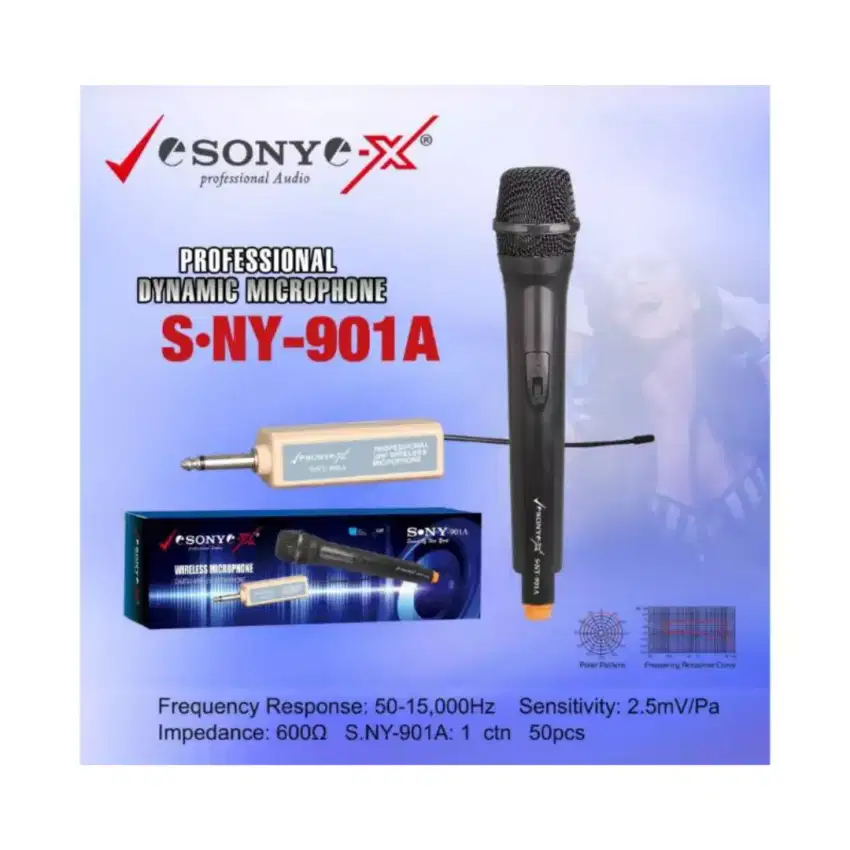 Mic Micropon Wireless single Sony kualitas bagus dan peka