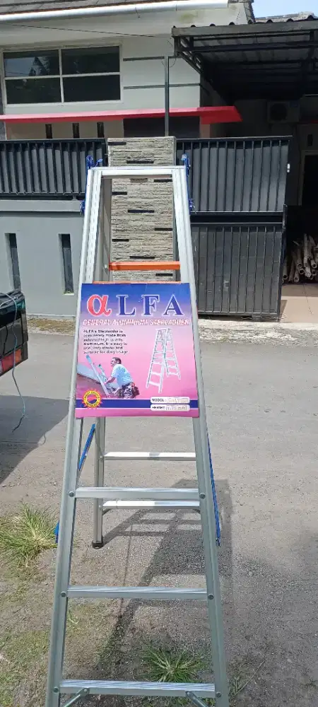 Ready tangga lipat aluminium merk Alfa 1,75m yang murah