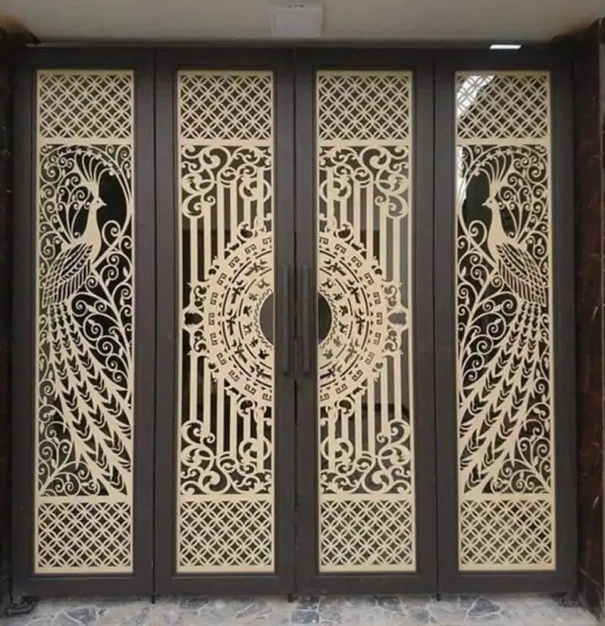 Pintu Pengaman & privacy Motif Laser Cutting Metal