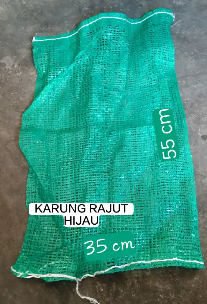 karung rajut hijau