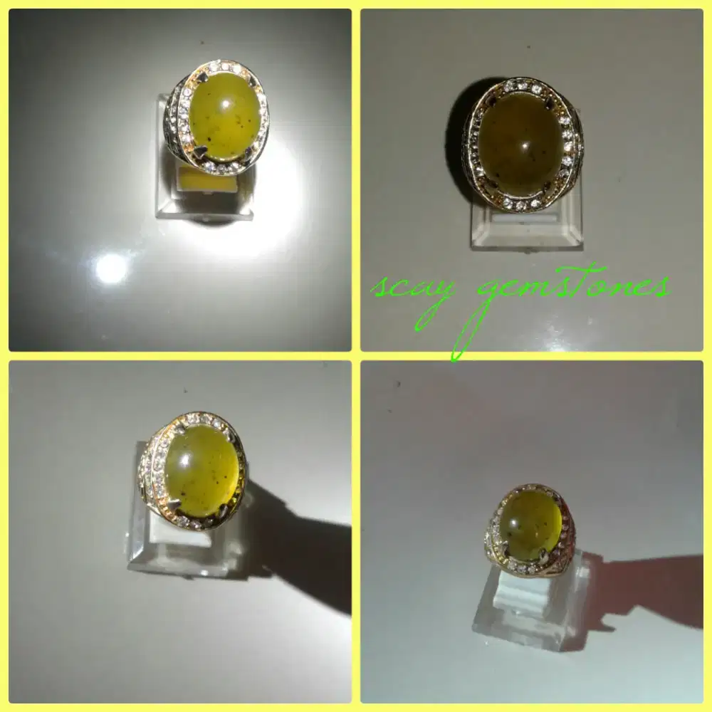 natural batu akik serventin giwang