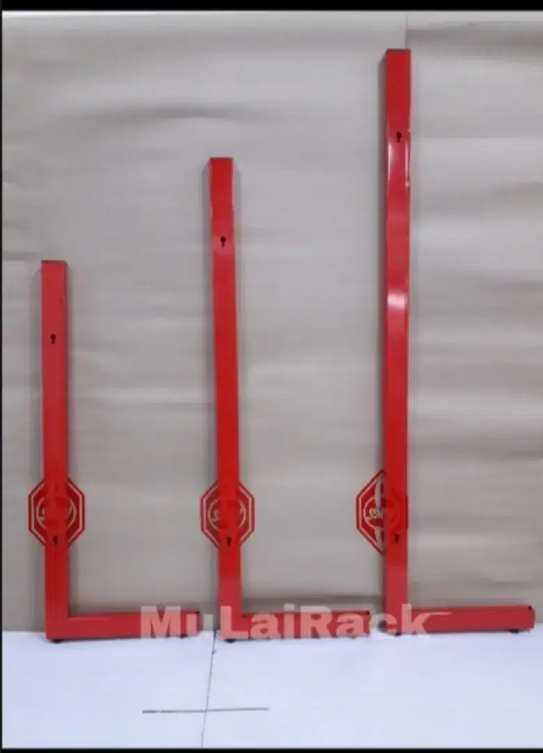 Tiang Single Rak Gondola T.150cm kaki L.45cm