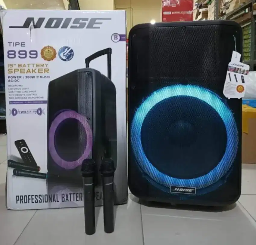 Speaker Karaoke Portabel NOISE 15 inci tipe 899B NEW