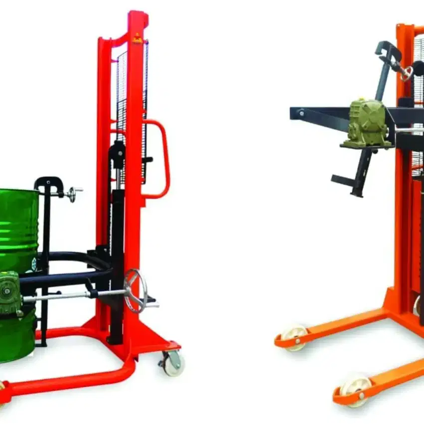 Agen Hand Stacker Semi Electric Drum Kaleng Tinggi Angkat 1.6 Meter