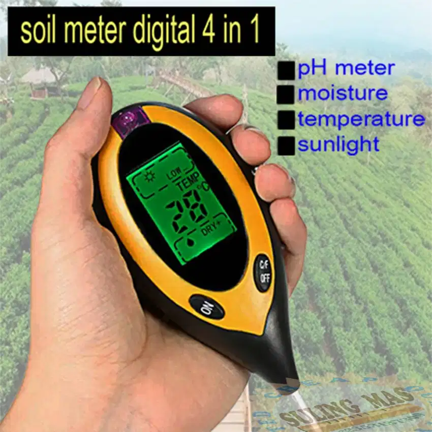 Alat Tester / pH Meter Tanah Digital 4 in 1