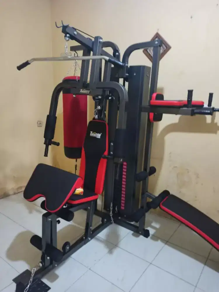 Alat fitnes Home gym 3 sisi samsak ada speed ball nya