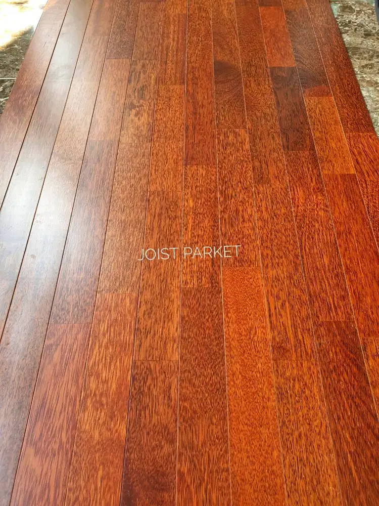 parquet lantai kayu merbau unijoint finishing uv coating lebar 7,5