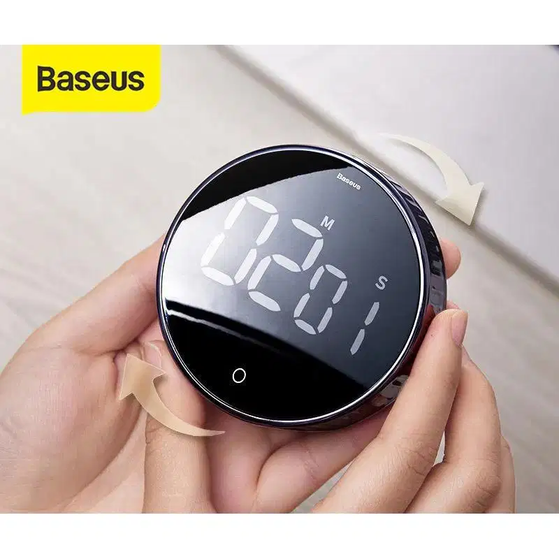 baseus heyu rotation timer masak dapur magnet digital  countdown alarm