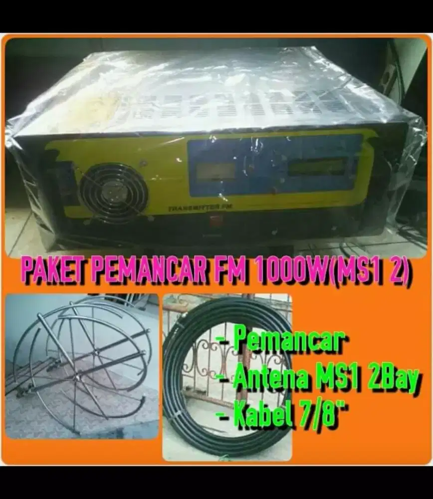 PAKET PEMANCAR FM STEREO PLL LCD 1000 WATT SOLID STATE FULL PROTECTION