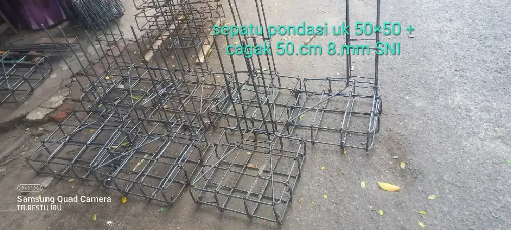 Jual/terima pesanan besi sepatu pondasi uk 50×50
