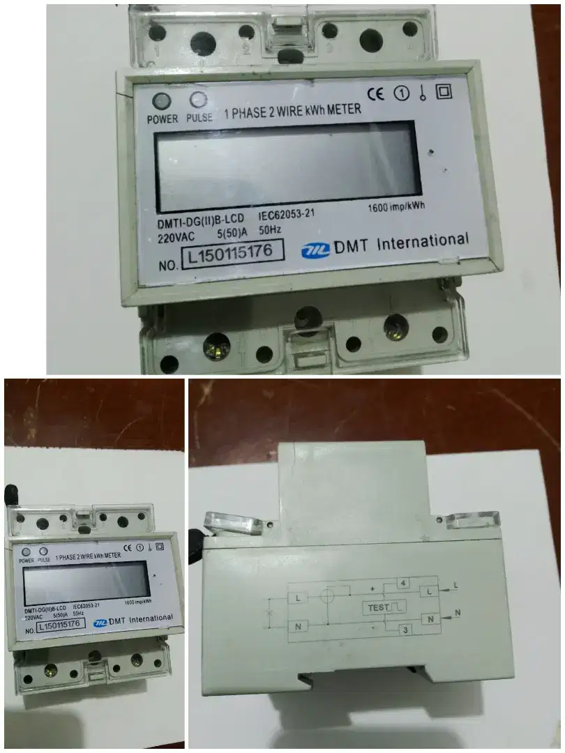 KWH meter digital 1 Phase 2 wire merk DMT International