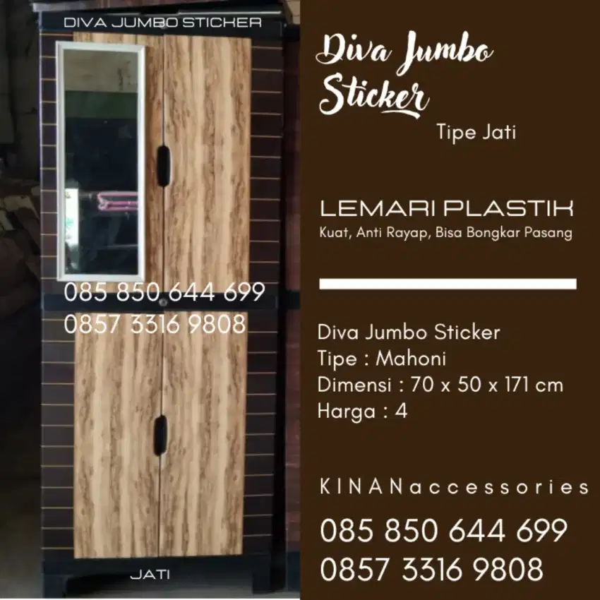 Lemari Plastik Diva Jumbo Sticker