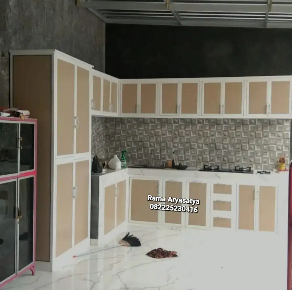 Kitchen set minimalis aluminium langsung pengrajin murah