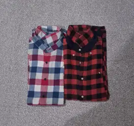 Kemeja Flannel Uniqlo Original