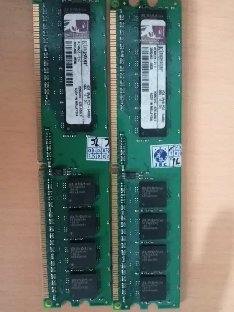 DDR2 1GB Merk Kingston PC6400