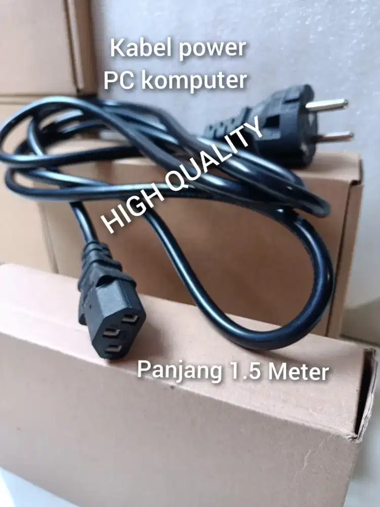 Kabel power PC komputer 3 Lubang HIGH QUALITY ORI