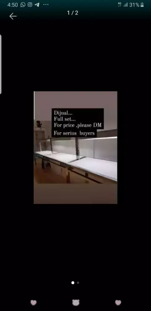 Meja stainless walet