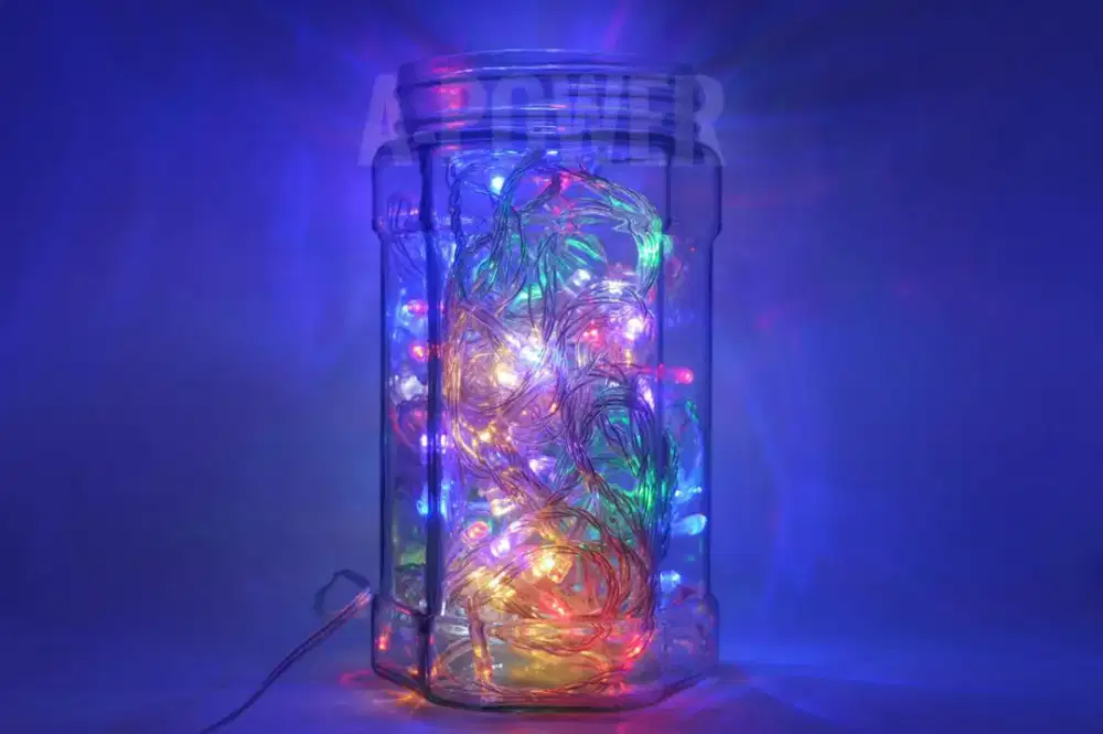 Lampu LED Natal/Tumblr/Hias/Twinkle 10m (Warna-Warni/RGB/Rainbow)