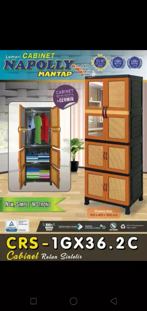 Lemari plastik Napolly