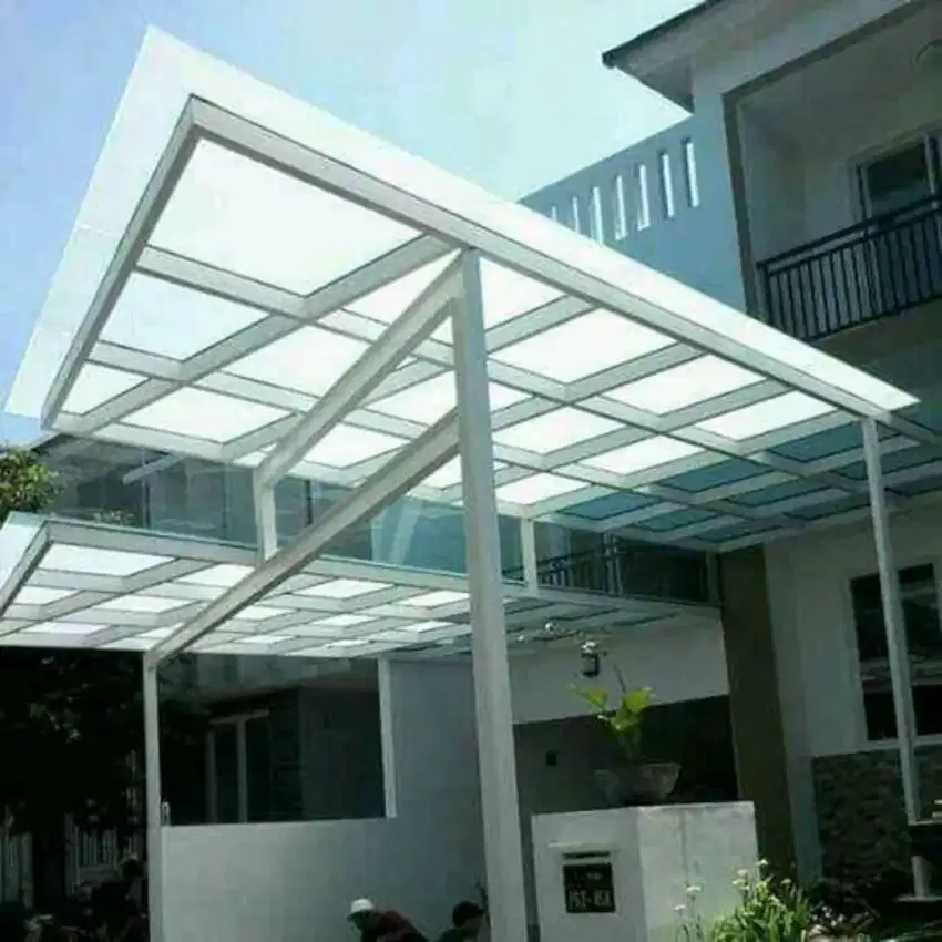 kanopi atap akrilik putih