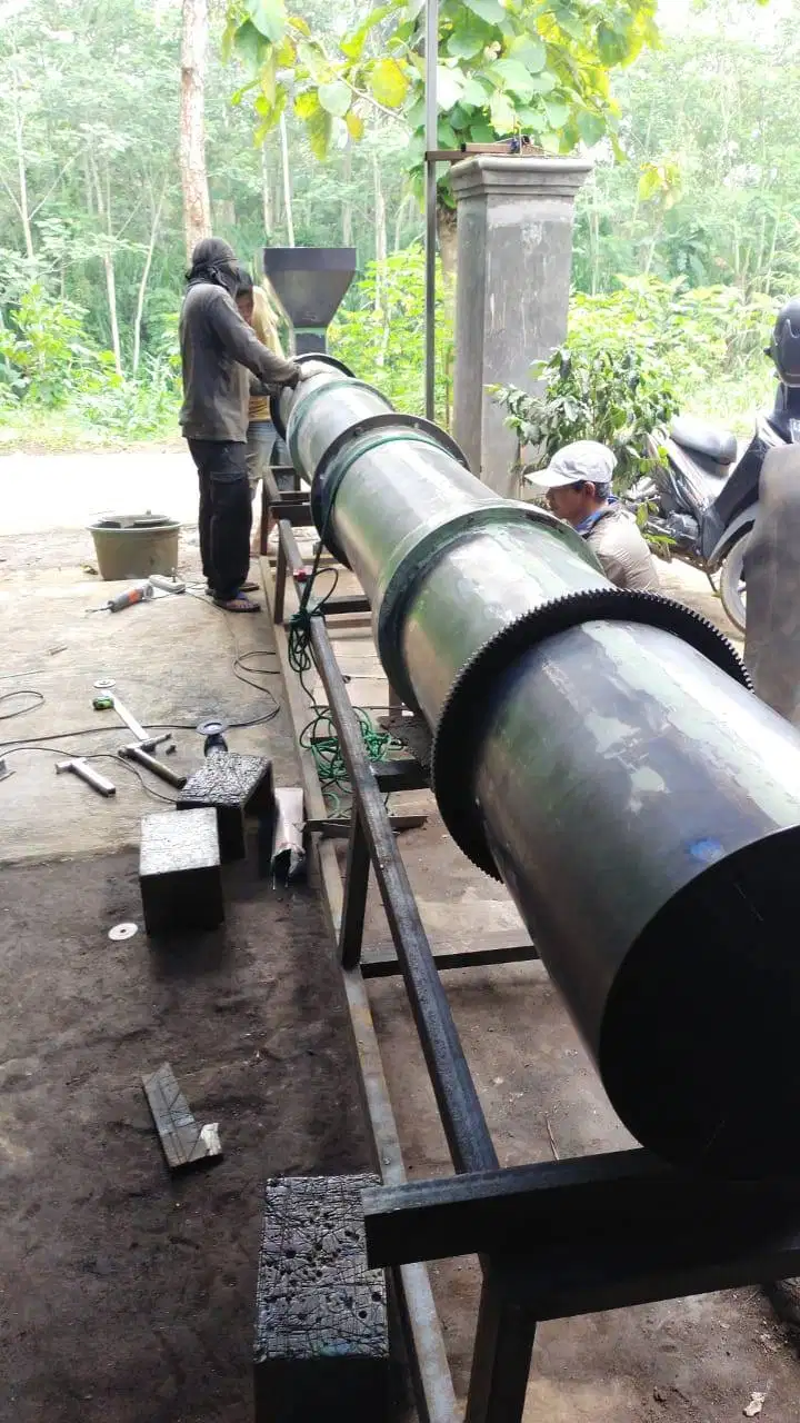 Mesin rotary dryer / pengering biji-biji an