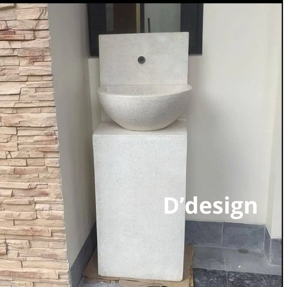 Washtafel Teraso Standing Mangkuk Unik Handmade | Wastafel Terrazzo