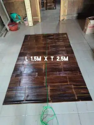 Jual tirai bambu Wulung hitam Krey di Vernis pliture 1,5 x 2,5 m